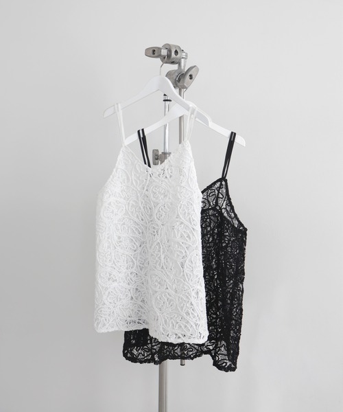 LIAN（リアン）の「コードラインレースキャミ（キャミソール・レディース・オフホワイト/ブラック・FREE）」の16枚目の写真