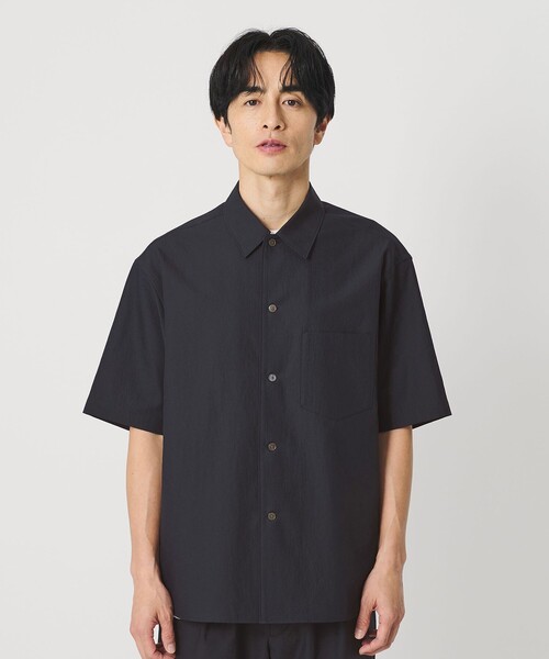 BEAUTY&YOUTH UNITED ARROWS(ビューティーアンドユースユナイテッドアローズ)の「KOMATSU PACK キャンプカラー ショートスリーブ シャツ GRANDE型 セットアップ対応 撥水 ウォッシャブル(シャツ/ブラウス・メンズ・ダークグレー/ネイビー/モカ・XL/L/M/S)」の8枚目の写真