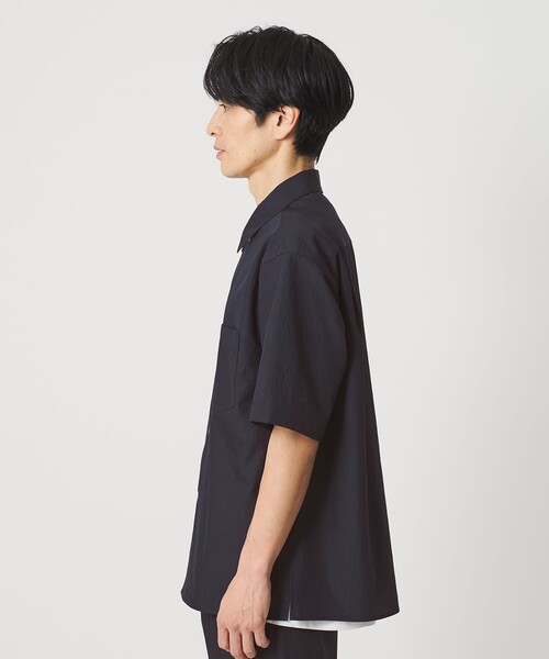 BEAUTY&YOUTH UNITED ARROWS(ビューティーアンドユースユナイテッドアローズ)の「KOMATSU PACK キャンプカラー ショートスリーブ シャツ GRANDE型 セットアップ対応 撥水 ウォッシャブル(シャツ/ブラウス・メンズ・ダークグレー/ネイビー/モカ・XL/L/M/S)」の9枚目の写真