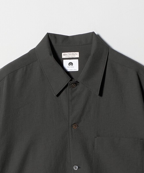 BEAUTY&YOUTH UNITED ARROWS(ビューティーアンドユースユナイテッドアローズ)の「KOMATSU PACK キャンプカラー ショートスリーブ シャツ GRANDE型 セットアップ対応 撥水 ウォッシャブル(シャツ/ブラウス・メンズ・ダークグレー/ネイビー/モカ・XL/L/M/S)」の16枚目の写真