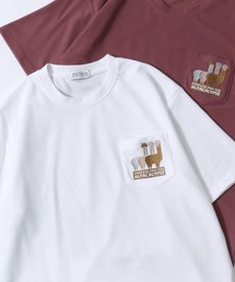 SITRY（シトリー）の「Animal Embroidery Pocket T-Shirt/ポンチ アニマル ワンポイント刺繍 ポケット 半袖Tシャツ レディース メンズ（Tシャツ/カットソー）」