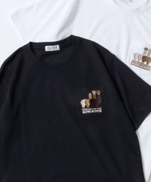 SITRY（シトリー）の「Animal Embroidery Pocket T-Shirt/ポンチ アニマル ワンポイント刺繍 ポケット 半袖Tシャツ レディース メンズ（Tシャツ/カットソー）」