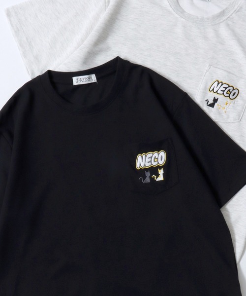 セール】Animal Embroidery Pocket T-Shirt/ポンチ アニマル ワン
