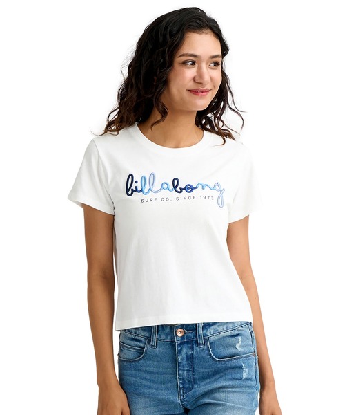 BILLABONG(ビラボン)の「BILLABONG/ビラボン 半袖 Tシャツ ロゴ ショート丈 BG013218(Tシャツ/カットソー・レディース・イエロー/ホワイト/ブラック・M/L)」の3枚目の写真