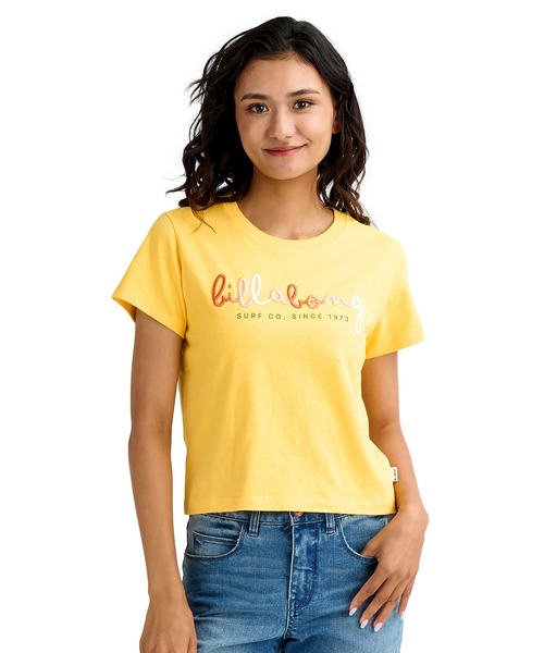 BILLABONG/ビラボン 半袖 Tシャツ ロゴ ショート丈 BG013218（Tシャツ