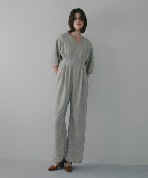 MANOF（マノフ）の「TWEED WIDE ALL IN ONE（つなぎ/オールインワン・レディース・その他/ブラック・S/M）」の2枚目の写真