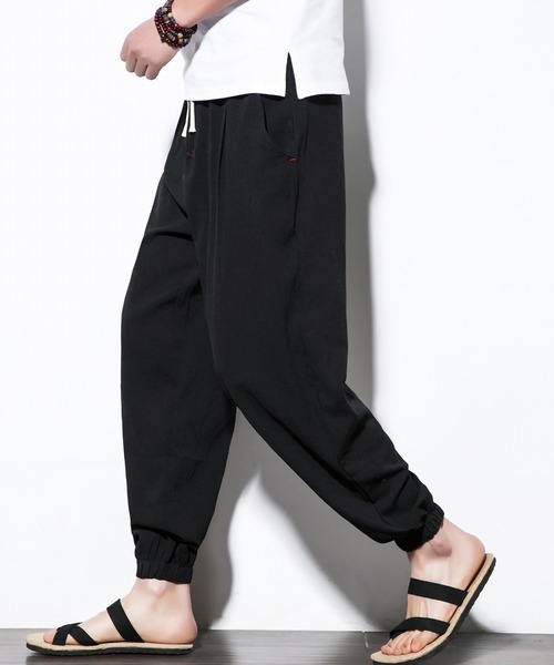 ARCADE（アーケード）の「綿麻リラックスジョガーリネンパンツ（その他パンツ・メンズ・チャコール/ブルー/グレー/ブラック・M/2XL/XL/L）」の5枚目の写真