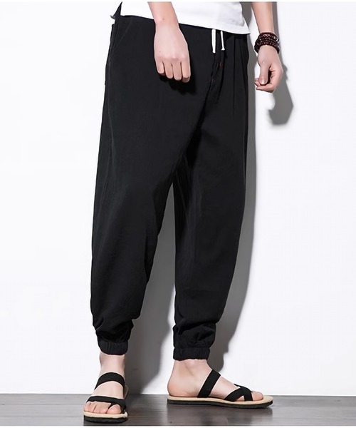 ARCADE（アーケード）の「綿麻リラックスジョガーリネンパンツ（その他パンツ・メンズ・チャコール/ブルー/グレー/ブラック・M/2XL/XL/L）」の7枚目の写真