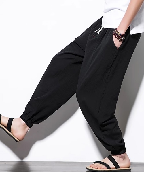 ARCADE（アーケード）の「綿麻リラックスジョガーリネンパンツ（その他パンツ・メンズ・チャコール/ブルー/グレー/ブラック・M/2XL/XL/L）」の8枚目の写真