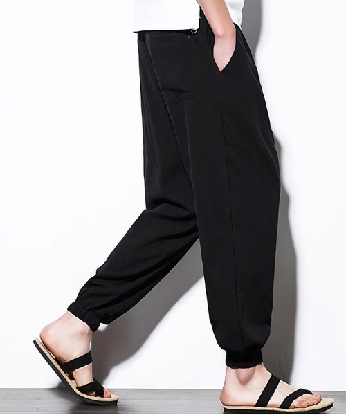 ARCADE（アーケード）の「綿麻リラックスジョガーリネンパンツ（その他パンツ・メンズ・チャコール/ブルー/グレー/ブラック・M/2XL/XL/L）」の9枚目の写真