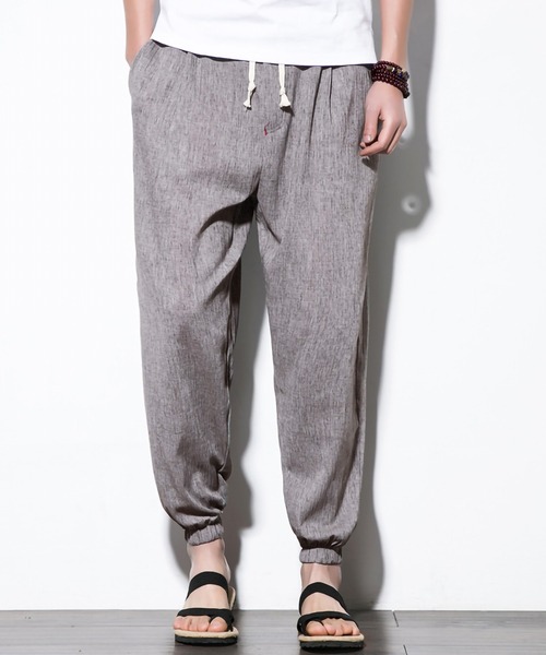 ARCADE（アーケード）の「綿麻リラックスジョガーリネンパンツ（その他パンツ・メンズ・チャコール/ブルー/グレー/ブラック・M/2XL/XL/L）」の11枚目の写真