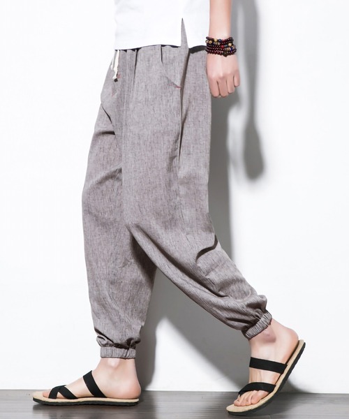 ARCADE（アーケード）の「綿麻リラックスジョガーリネンパンツ（その他パンツ・メンズ・チャコール/ブルー/グレー/ブラック・M/2XL/XL/L）」の12枚目の写真