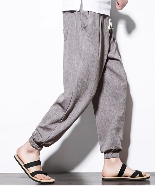 ARCADE（アーケード）の「綿麻リラックスジョガーリネンパンツ（その他パンツ・メンズ・チャコール/ブルー/グレー/ブラック・M/2XL/XL/L）」の13枚目の写真