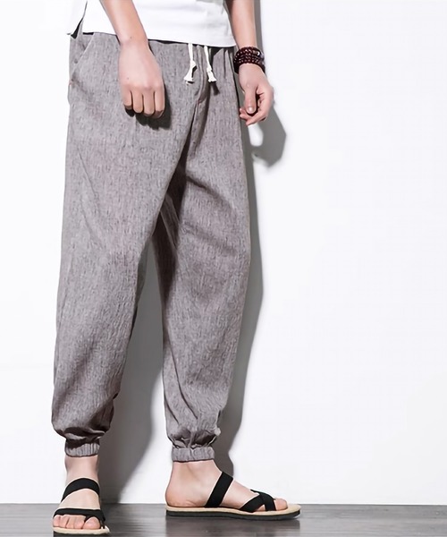 ARCADE（アーケード）の「綿麻リラックスジョガーリネンパンツ（その他パンツ・メンズ・チャコール/ブルー/グレー/ブラック・M/2XL/XL/L）」の14枚目の写真