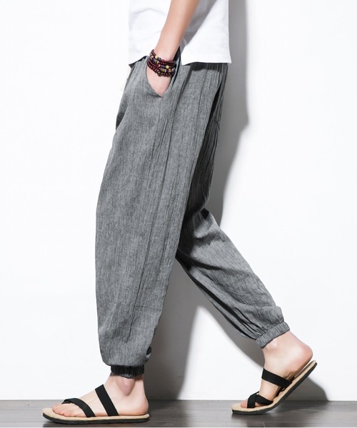 ARCADE（アーケード）の「綿麻リラックスジョガーリネンパンツ（その他パンツ・メンズ・チャコール/ブルー/グレー/ブラック・M/2XL/XL/L）」の16枚目の写真