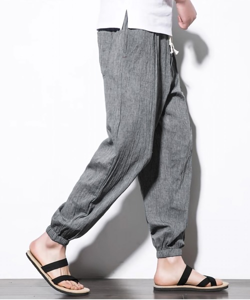 ARCADE（アーケード）の「綿麻リラックスジョガーリネンパンツ（その他パンツ・メンズ・チャコール/ブルー/グレー/ブラック・M/2XL/XL/L）」の18枚目の写真