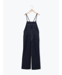 Samansa Mos2 | 配色ステッチサロペット(サロペット/オーバーオール)