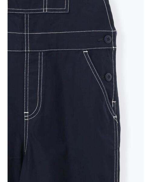 Samansa Mos2（サマンサ モスモス）の「配色ステッチサロペット（サロペット/オーバーオール・レディース・ベージュ/ネイビー/カーキ・M/L）」の6枚目の写真