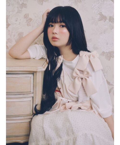 merry jenny(メリージェニー)の「ribbon dog collage tee(Tシャツ/カットソー・レディース・ブルー/オフホワイト/ピンク・FREE)」の7枚目の写真
