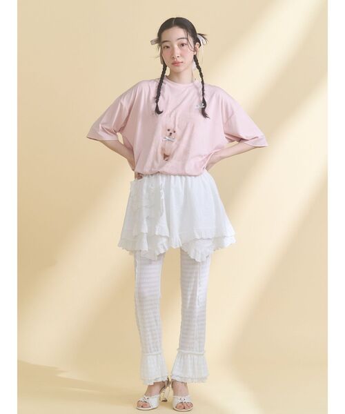 merry jenny(メリージェニー)の「ribbon dog collage tee(Tシャツ/カットソー・レディース・ブルー/オフホワイト/ピンク・FREE)」の17枚目の写真