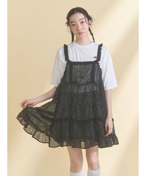 merry jenny(メリージェニー)の「ribbon dog collage tee(Tシャツ/カットソー・レディース・ブルー/オフホワイト/ピンク・FREE)」の7枚目の写真