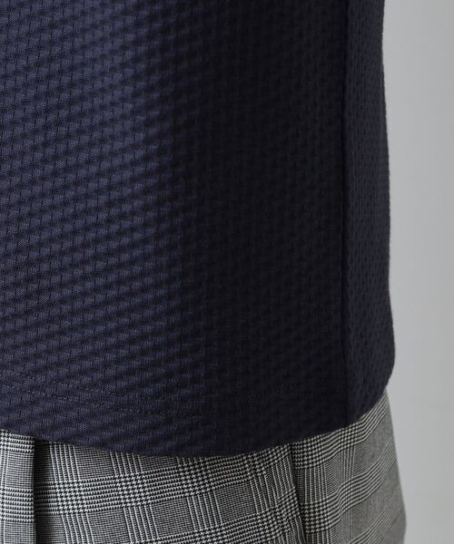 THE SHOP TK (ザ ショップ ティーケー )の「ハニカム リンクス半袖Tシャツ 洗濯機OK(Tシャツ/カットソー・メンズ・オフホワイト/ライトグレー/ネイビー・01/02/04)」の12枚目の写真