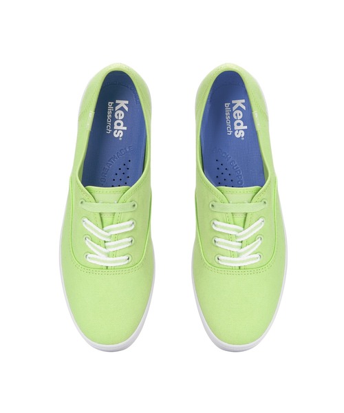 Keds(ケッズ)の「Keds ケッズ チャンピオン キャンバス ライム(スニーカー・レディース・ライム・23.5cm/24.0cm/22.5cm/23.0cm/24.5cm/25.0cm)」の2枚目の写真
