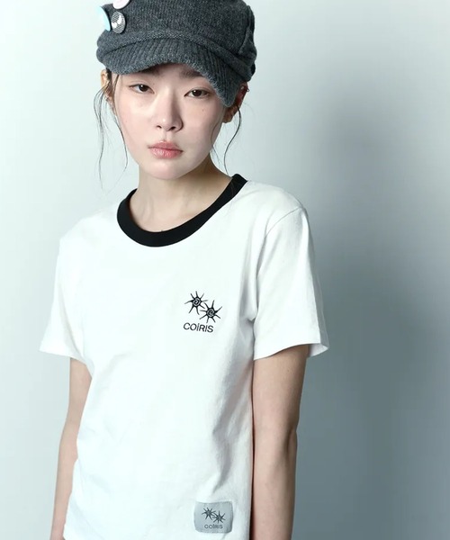 ◇COIRIS◇ブランド直輸入正規品/ロラ スモールロゴ配色半袖Tシャツ RORA SMALL LOGO HALF T