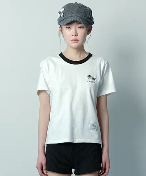 Ada.(エイダ)の「◇COIRIS◇ブランド直輸入正規品/ロラ スモールロゴ配色半袖Tシャツ RORA SMALL LOGO HALF T(Tシャツ/カットソー・レディース・グレー/ホワイト・FREE)」の4枚目の写真