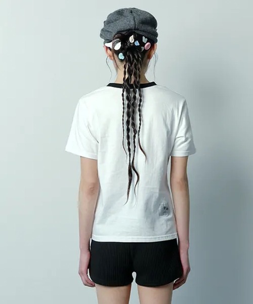 Ada.(エイダ)の「◇COIRIS◇ブランド直輸入正規品/ロラ スモールロゴ配色半袖Tシャツ RORA SMALL LOGO HALF T(Tシャツ/カットソー・レディース・グレー/ホワイト・FREE)」の6枚目の写真