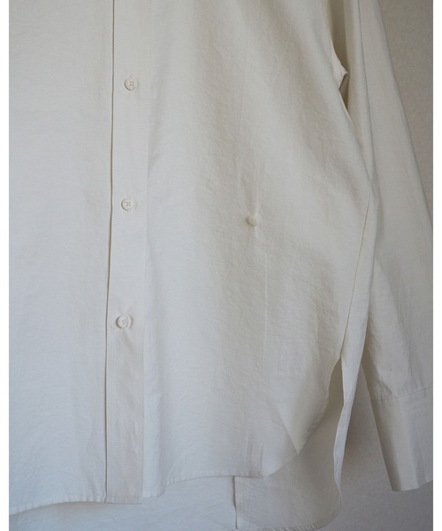 anuke（アンヌーク）の「Cachecoeur Cotton Shirts（シャツ/ブラウス・レディース・チャコールグレー/アイボリー・FREE）」の11枚目の写真