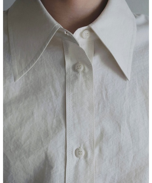 anuke（アンヌーク）の「Cachecoeur Cotton Shirts（シャツ/ブラウス・レディース・チャコールグレー/アイボリー・FREE）」の20枚目の写真