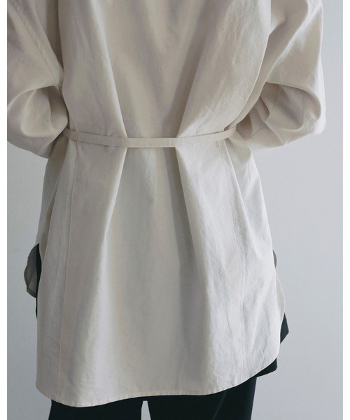 anuke（アンヌーク）の「Cachecoeur Cotton Shirts（シャツ/ブラウス・レディース・チャコールグレー/アイボリー・FREE）」の17枚目の写真