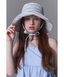 WHITE SANDS（ホワイトサンズ）の「ソフトコットン ストライプ フロッピーハット（ハット）」