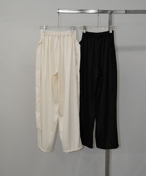 chuclla（チュクラ）の「サイドリボンワイドパンツ chw26s148（その他パンツ・レディース・オフホワイト/ブラック・M/L）」の18枚目の写真