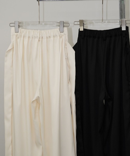 chuclla（チュクラ）の「サイドリボンワイドパンツ chw26s148（その他パンツ・レディース・オフホワイト/ブラック・M/L）」の21枚目の写真