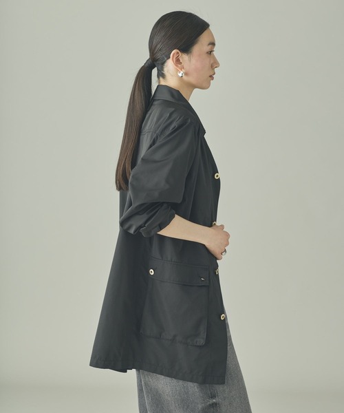 UNIVERSAL OVERALL（ユニバーサルオーバーオール）の「Curensology(カレンソロジー)/【UNIVERSAL OVERALL】別注ワークジャケット（ブルゾン・レディース・キャメル/ブラック・FREE）」の12枚目の写真