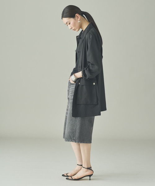 UNIVERSAL OVERALL（ユニバーサルオーバーオール）の「Curensology(カレンソロジー)/【UNIVERSAL OVERALL】別注ワークジャケット（ブルゾン・レディース・キャメル/ブラック・FREE）」の15枚目の写真