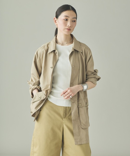 UNIVERSAL OVERALL（ユニバーサルオーバーオール）の「Curensology(カレンソロジー)/【UNIVERSAL OVERALL】別注ワークジャケット（ブルゾン・レディース・キャメル/ブラック・FREE）」の19枚目の写真