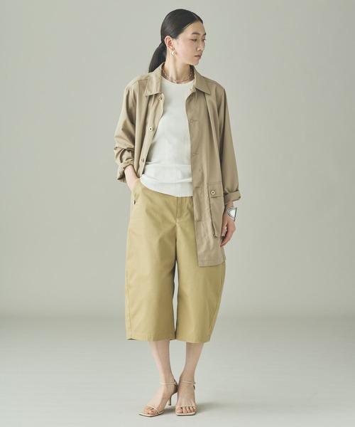 UNIVERSAL OVERALL（ユニバーサルオーバーオール）の「Curensology(カレンソロジー)/【UNIVERSAL OVERALL】別注ワークジャケット（ブルゾン・レディース・キャメル/ブラック・FREE）」の3枚目の写真