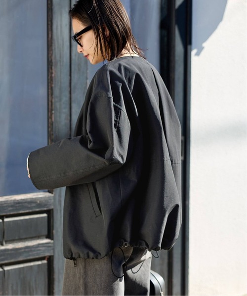 一回着　極美品◯ジャーナルスタンダード グロランノーカラーコクーンコート グログランノーカラーコクーンコート（ノーカラーコート）｜JOURNAL