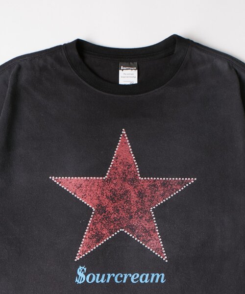 Sourcream（サワークリーム）の「【UNISEX】SourcreamラインストーンスターグラフィックTEE（Tシャツ/カットソー・レディース・ブラック/ネイビー/ホワイト・SMALL/MEDIUM）」の10枚目の写真