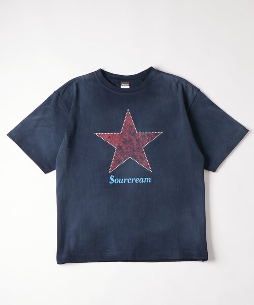 Sourcream（サワークリーム）の「【UNISEX】SourcreamラインストーンスターグラフィックTEE（Tシャツ/カットソー・レディース・ブラック/ネイビー/ホワイト・SMALL/MEDIUM）」の6枚目の写真