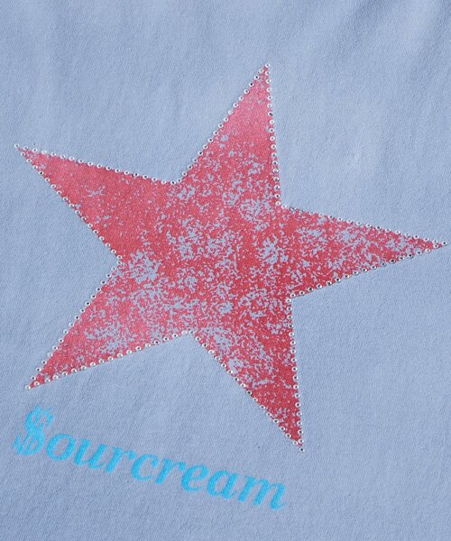 Sourcream（サワークリーム）の「【UNISEX】【Sourcream】ラインストーンスターグラフィックTEE（Tシャツ/カットソー・レディース・ブラック/ネイビー/ホワイト/サックスブルー・SMALL/MEDIUM）」の22枚目の写真