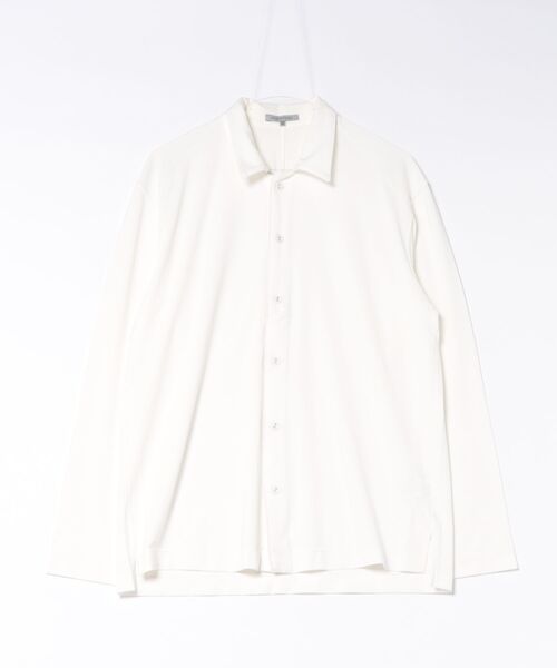 DESIGNWORKS（デザインワークス）の「ｼﾙｸﾌﾞﾚﾝﾄﾞｼｬﾂｶｰﾃﾞｨｶﾞﾝ（シャツ/ブラウス・メンズ・ホワイト/グレイッシュブルー・46/48/50）」の2枚目の写真