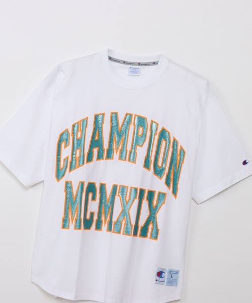Champion(チャンピオン)の「Champion ルーズフィットショートスリーブTシャツ(Tシャツ/カットソー・メンズ・ブラック/ホワイト/杢グレー/イエロー・XL/L/M)」の5枚目の写真