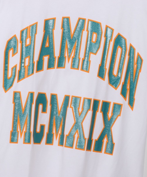 Champion(チャンピオン)の「Champion ルーズフィットショートスリーブTシャツ(Tシャツ/カットソー・メンズ・ブラック/ホワイト/杢グレー/イエロー・XL/L/M)」の6枚目の写真