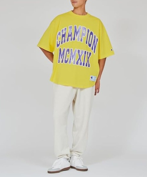 Champion(チャンピオン)の「Champion ルーズフィットショートスリーブTシャツ(Tシャツ/カットソー・メンズ・ブラック/ホワイト/杢グレー/イエロー・XL/L/M)」の22枚目の写真