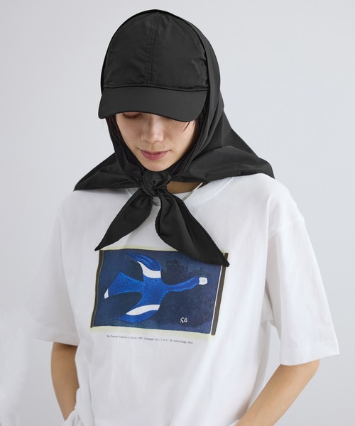 SALON adam et rope'（サロン アダム エ ロペ）の「ストール付き2WAYキャップ / 撥水・UVケア（キャップ・レディース・ブラック/ベージュ系その他2・FREE）」の3枚目の写真