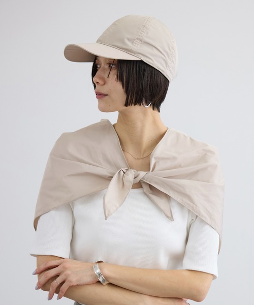 SALON adam et rope'（サロン アダム エ ロペ）の「ストール付き2WAYキャップ / 撥水・UVケア（キャップ・レディース・ブラック/ベージュ系その他2・FREE）」の5枚目の写真